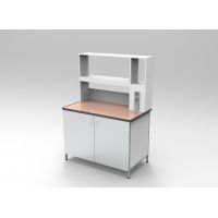 Стол лабораторный пристенный с надстройкой KIP-LABS FORMA МЕТ СТ-1250-КГ
