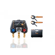 Testo 550i Комплект 1 с кейсом - Цифровой манометрический коллектор, управляемый через приложение, с беспроводными зондами-зажимами для труб (NTC) от производителя Testo SE Co. KGaA