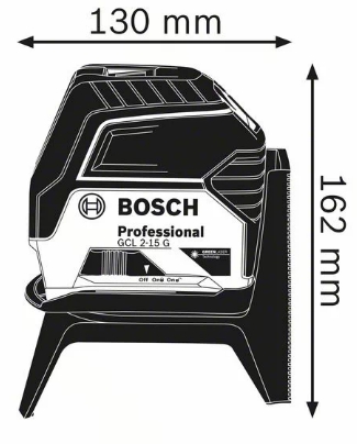 Габаритные размеры Bosch GCL 2-15G + RM1 + BM3 Габаритные размеры Bosch GCL 2-15G + RM1 + BM3