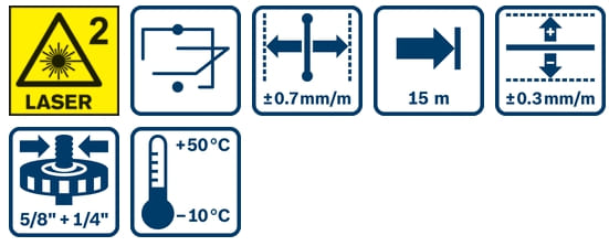 Функции лазерного уровня Bosch GCL 2-15G + RM1 + BM3 Функции лазерного уровня Bosch GCL 2-15G + RM1 + BM3